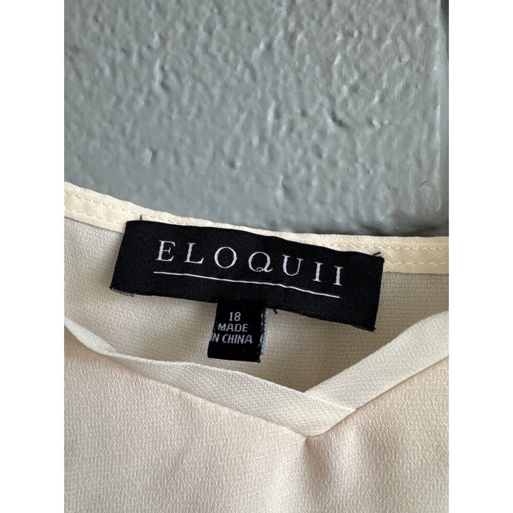 KATIENYC Eloquii Women's Plus Size V-Neck Cami size 18 in Cream - Picture 2 of 3